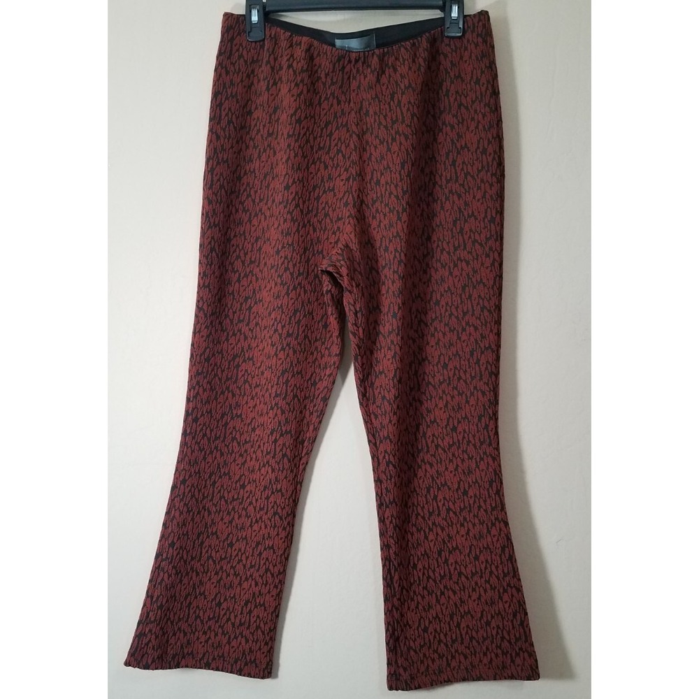By Anthropologie Pull-on Flared Leg Pants Women Size‎ M Stretch Elastic Waist